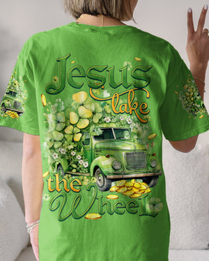 Jesus Take The Wheel Patrick's Day Women's All Over Print Shirt - Tytd0901242