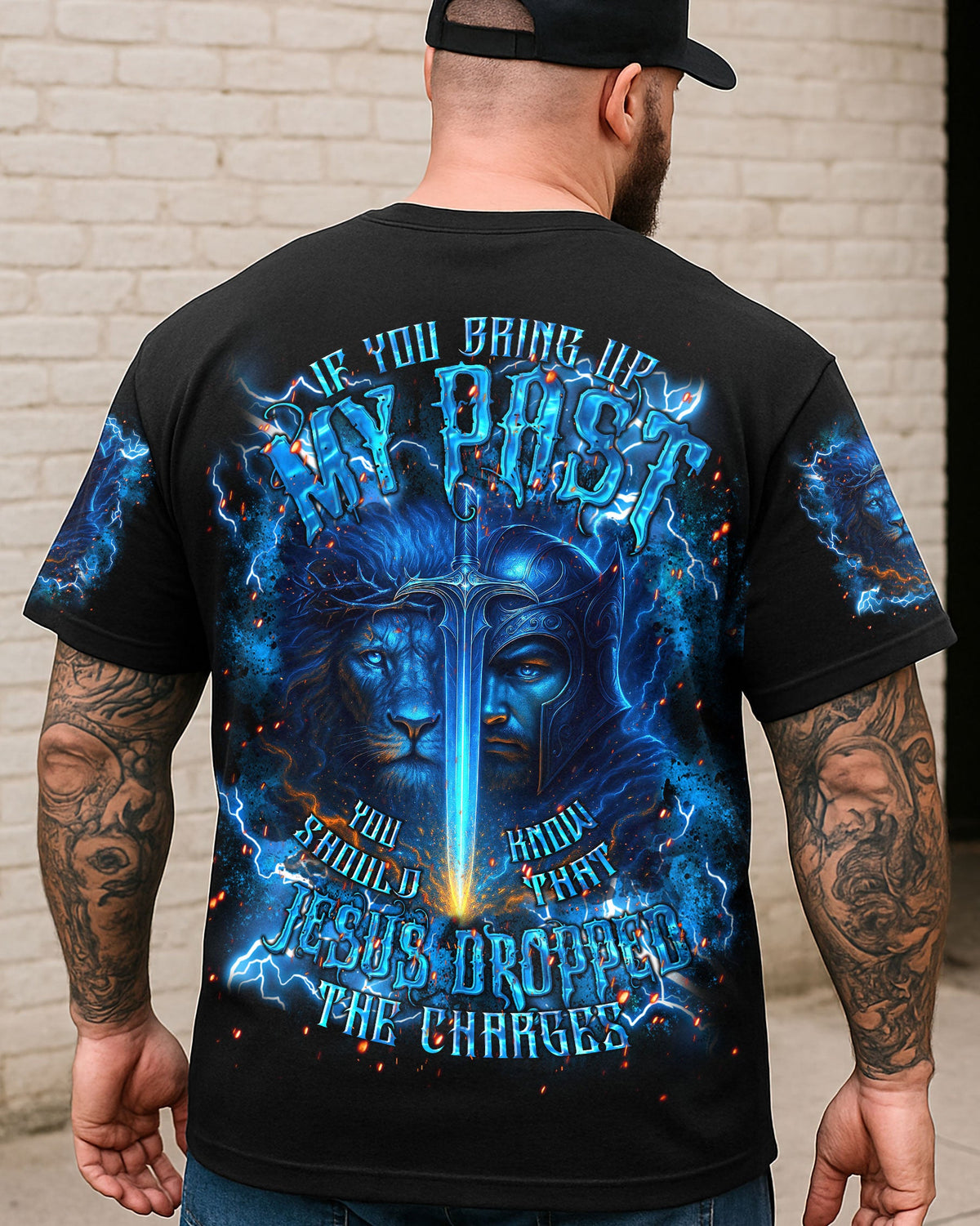 Jesus Dropped The Charges Lion Warrior Men's All Over Print Shirt - Tltr2706252
