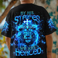 By His Stripes We Are Healed Lion Men's All Over Print Shirt  - Tlnt2803252