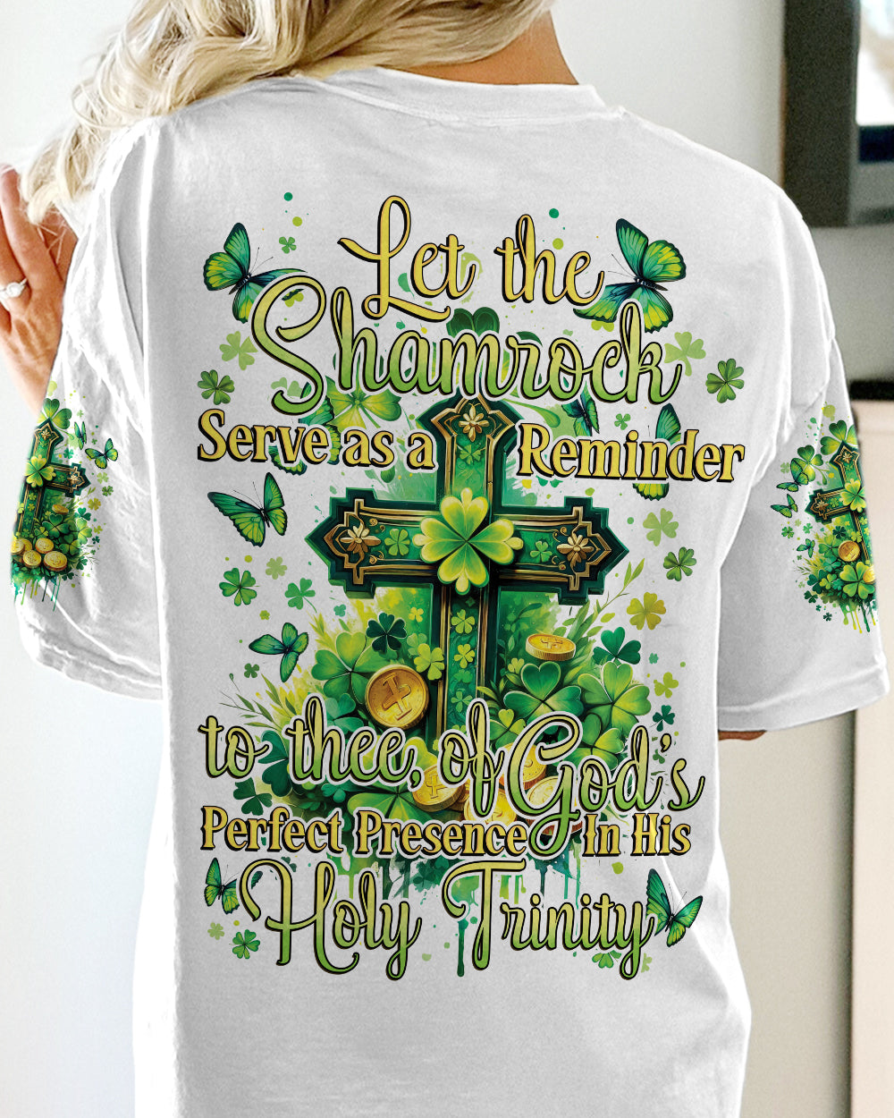 God's Perfect Presence Patrick's Day Women's All Over Print Shirt - Tytd1501241