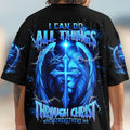 I Can Do All Things Cross Lion Wings Men's All Over Print Shirt  - Tlnt1404252