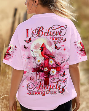 I Believe There Are Angels Among Us Cardinal Women's All Over Print Shirt    - Tlnt1303252