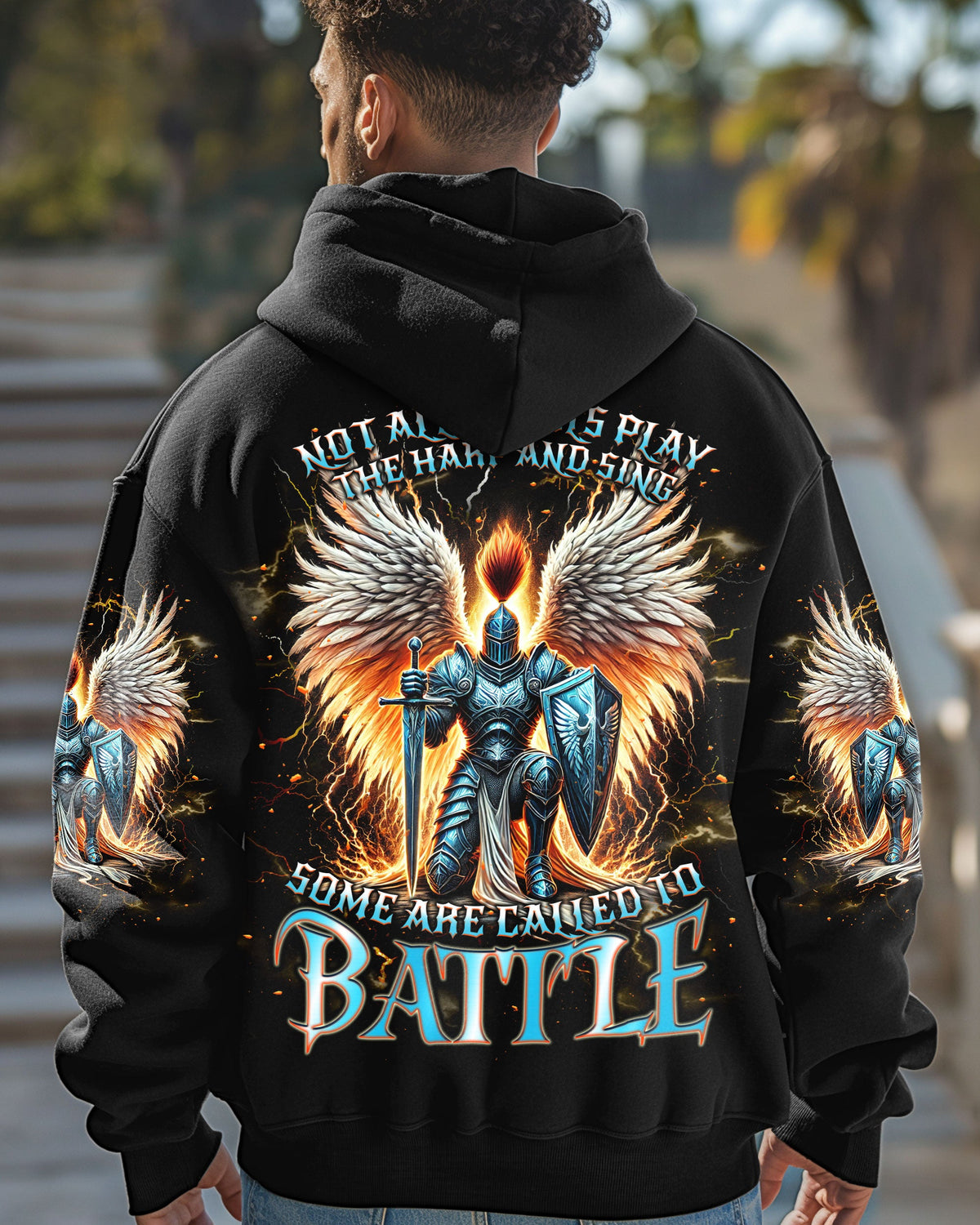 Not All Angels Play The Harp And Sing Warrior Men's All Over Print Shirt  - Tlnt0402255