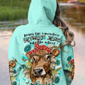 Living Life Somewhere Between Jesus Cow Women's All Over Print Shirt - Tltr2311233