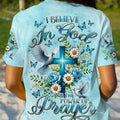 I Believe In God Floral Cross Dove Women's All Over Print Shirt - Tltr1506244