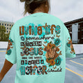 Living Life Somewhere Between Jesus Cow Women's All Over Print Shirt - Tltr3108231