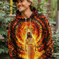 Jesus And Lion Swirl Men's All Over Print Shirt - Tlno2503261