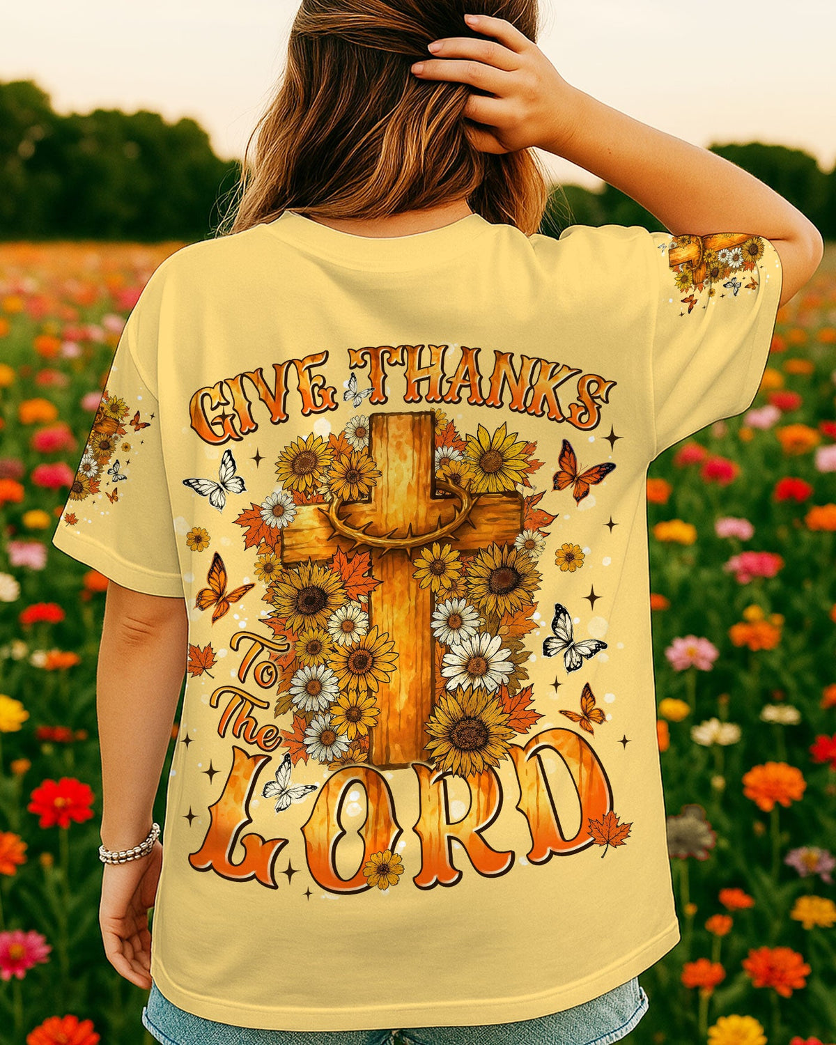 Give Thanks To The Lord Autumn Women's All Over Print Shirt   - Tlnt3007254