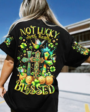 Not Lucky Just Really Blessed Patrick's Day Women's All Over Print Shirt - Tltr0301244