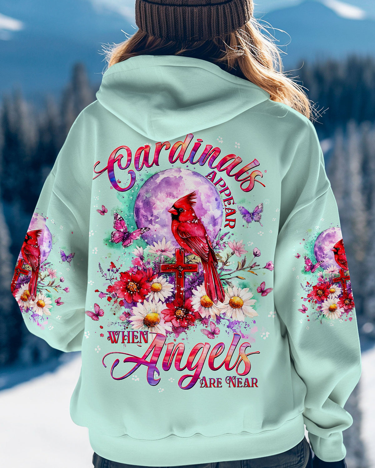 Cardinals Appear When Angels Are Near Women's All Over Print Shirt - Tltw2001252