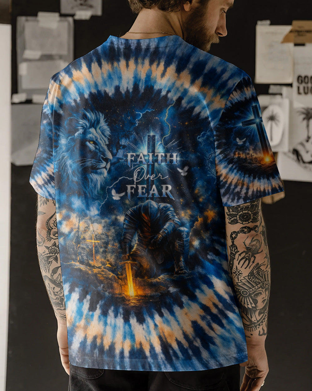 Faith Over Fear Swirl  Men's All Over Print Shirt  - Tltw0902263