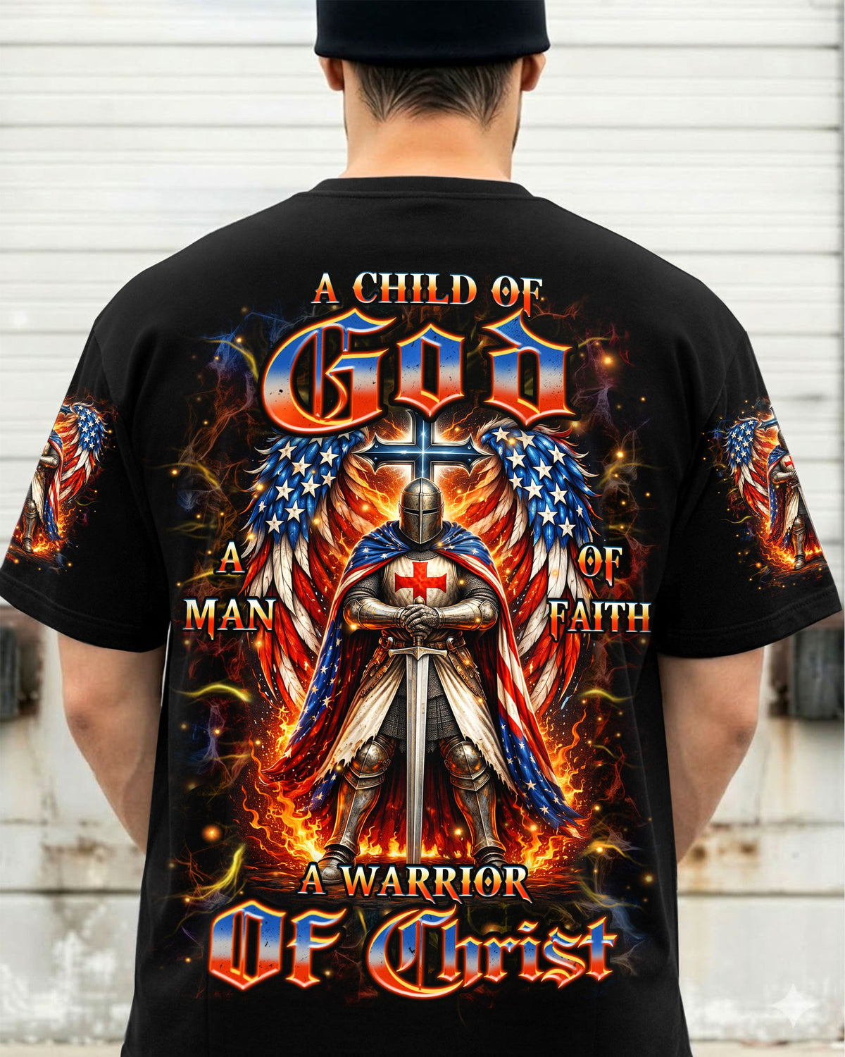 A Warrior Of Christ Wings Men's All Over Print Shirt   - Tlhn1603261