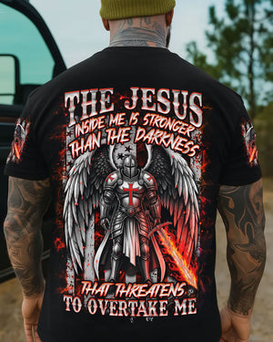 The Jesus Inside Me Is Stronger   Warrior Men's All Over Print Shirt - Yhhn2011251