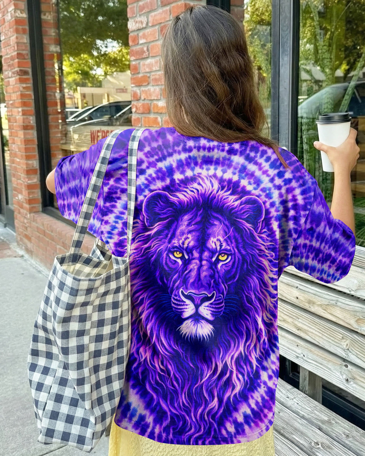 Cross Lion Purple Swirl Women's All Over Print Shirt  - Tlnt2701261
