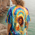 Saved By His Grace Jesus Water Swirl  Women's All Over Print Shirt  -  Tlnt2603262