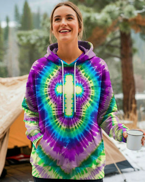 Cross Tie Dye Women's All Over Print Shirt - Tlnt1712251