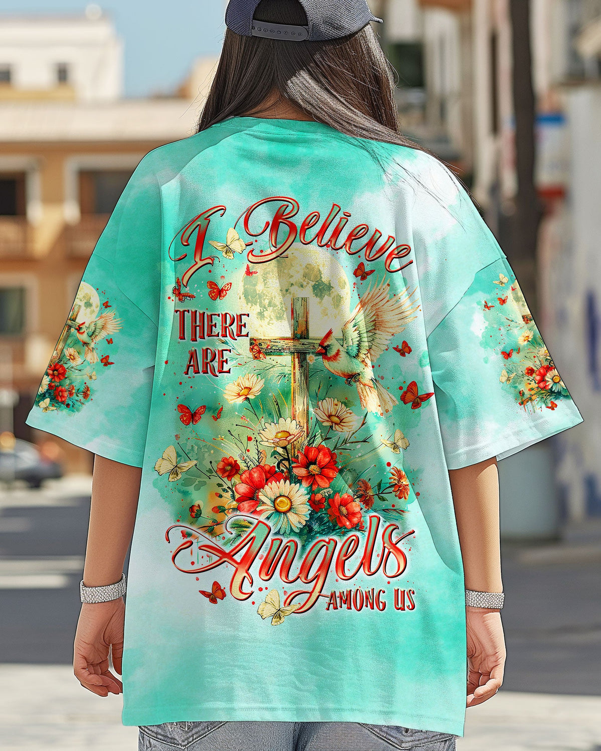 I Believe There Are Angels Among Us Cardinal Women's All Over Print Shirt - Tltr2703255