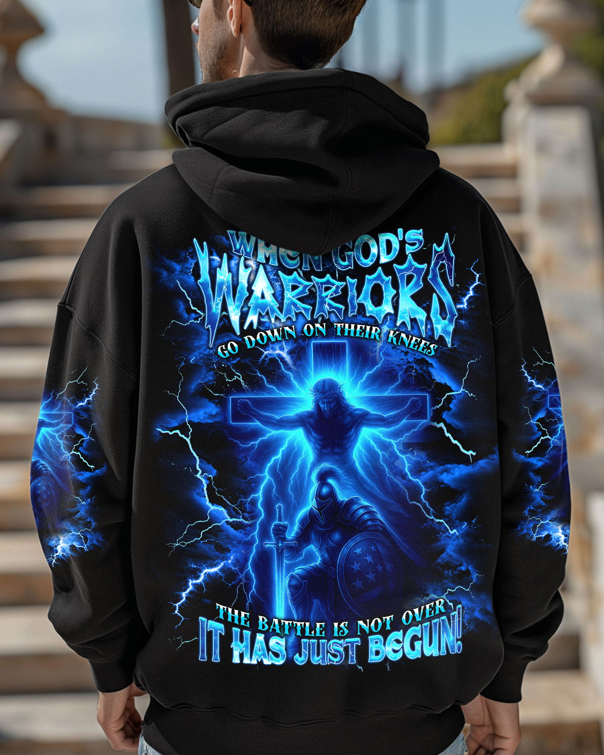 When God's Warriors Go Down On Their Knees Men's All Over Print Shirt  - Tlnt2506252