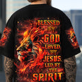 Blessed By God Loved By Jesus Lion Men's All Over Print Shirt - Yhhn2008254