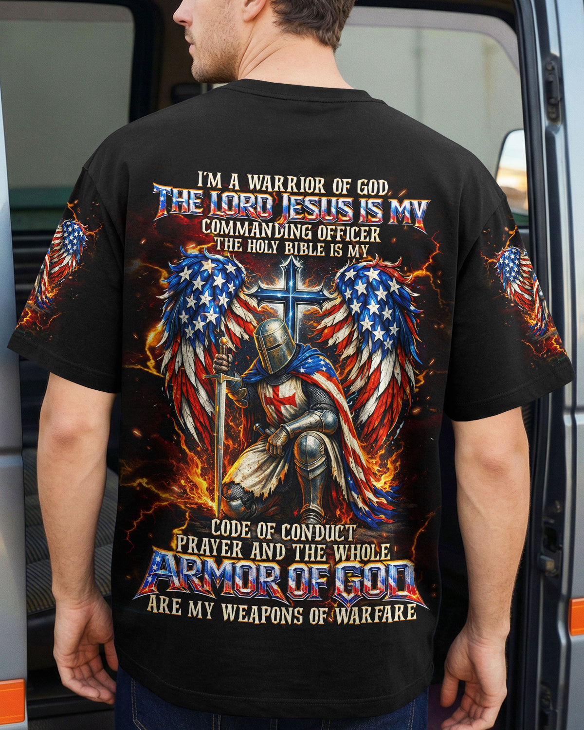 I'm A Warrior Of God Wings Men's All Over Print Shirt  -   Tlnt3003261