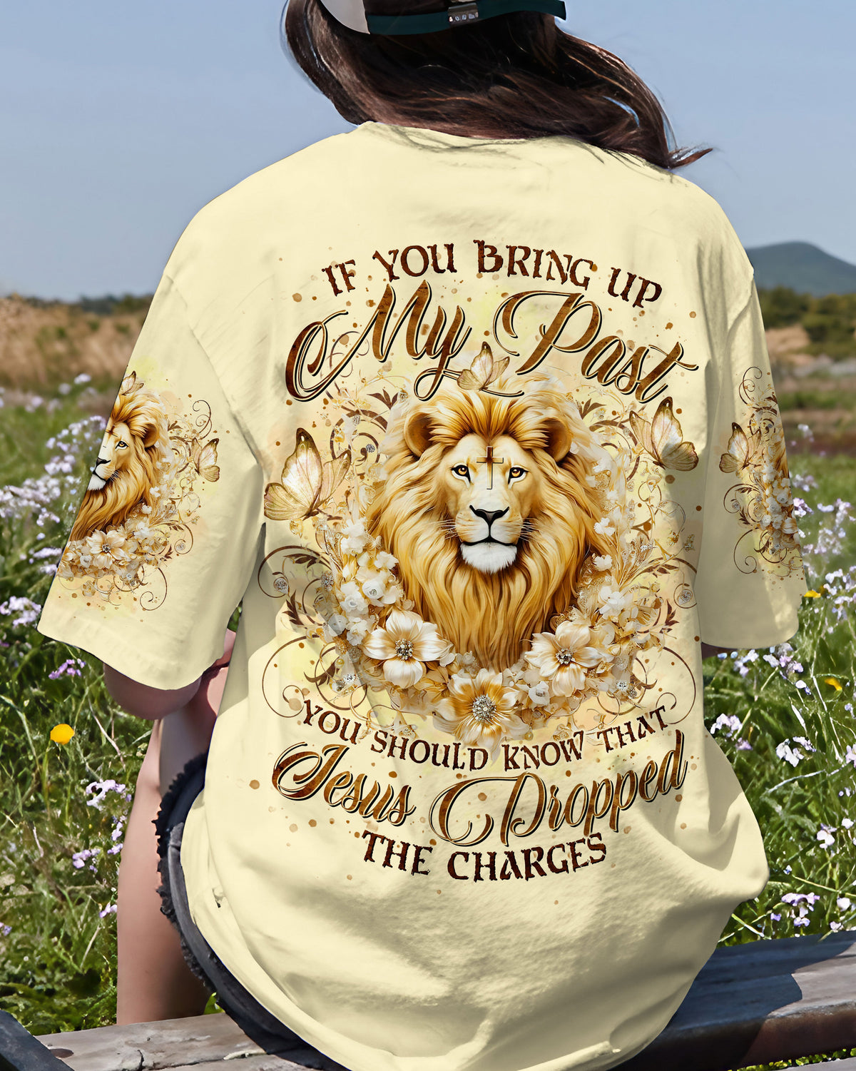 Jesus Dropped The Charges Lion Warrior women's All Over Print Shirt  - Tltr1103252