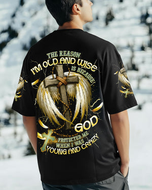 The Reason I’m Old And Wise Cross Wings Men's All Over Print Shirt - Tlnt1711253