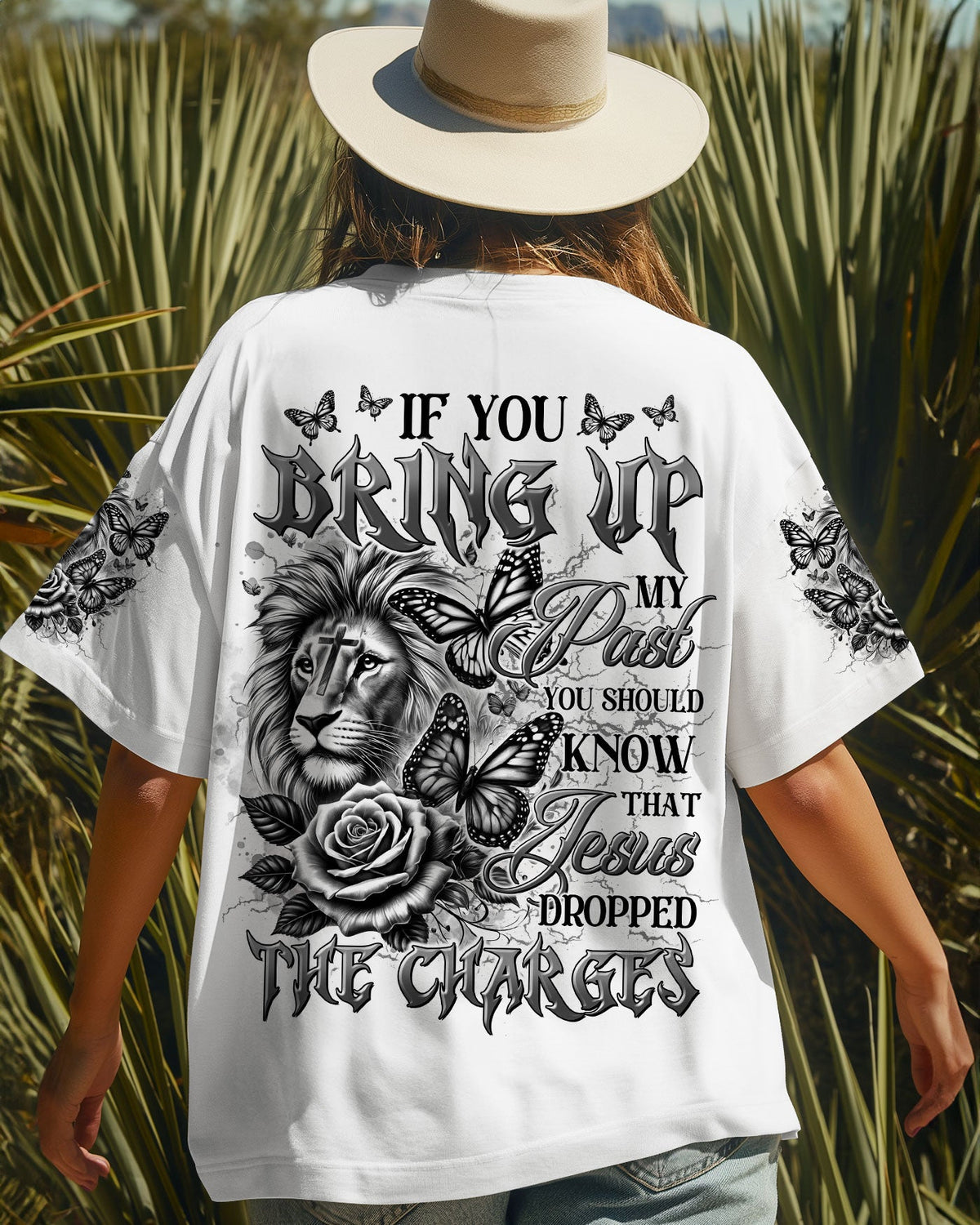 Jesus Dropped The Charges Lion Women's All Over Print Shirt - Tltr2708242