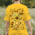 God Is Good All The Time Sunflower Women's All Over Print Shirt - Tlnt2312251