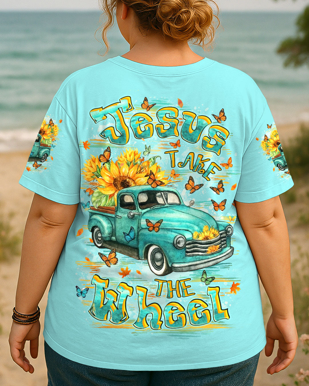 Jesus Take The Wheel Women's All Over Print Shirt - Yhlt1808254