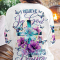 I Believe In God Lilies Flower Cross Women's All Over Print Shirt - Tltr0201243