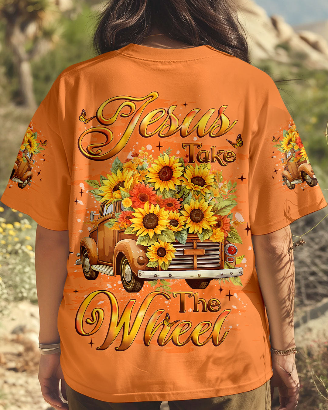 Jesus Take The Wheel Sunflowers Women's All Over Print Shirt - Yhlt1509252