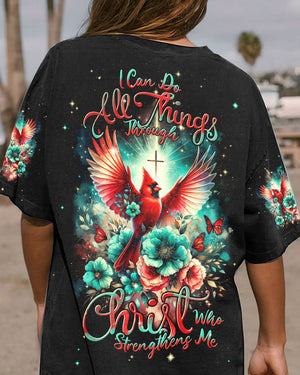 I Can Do All Things Through Christ Cardinal Women's All Over Print Shirt - Tlnt2512234