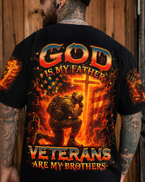 God Is My Father Veterans Are My Brothers Men's All Over Print Shirt - Yhhn1009253