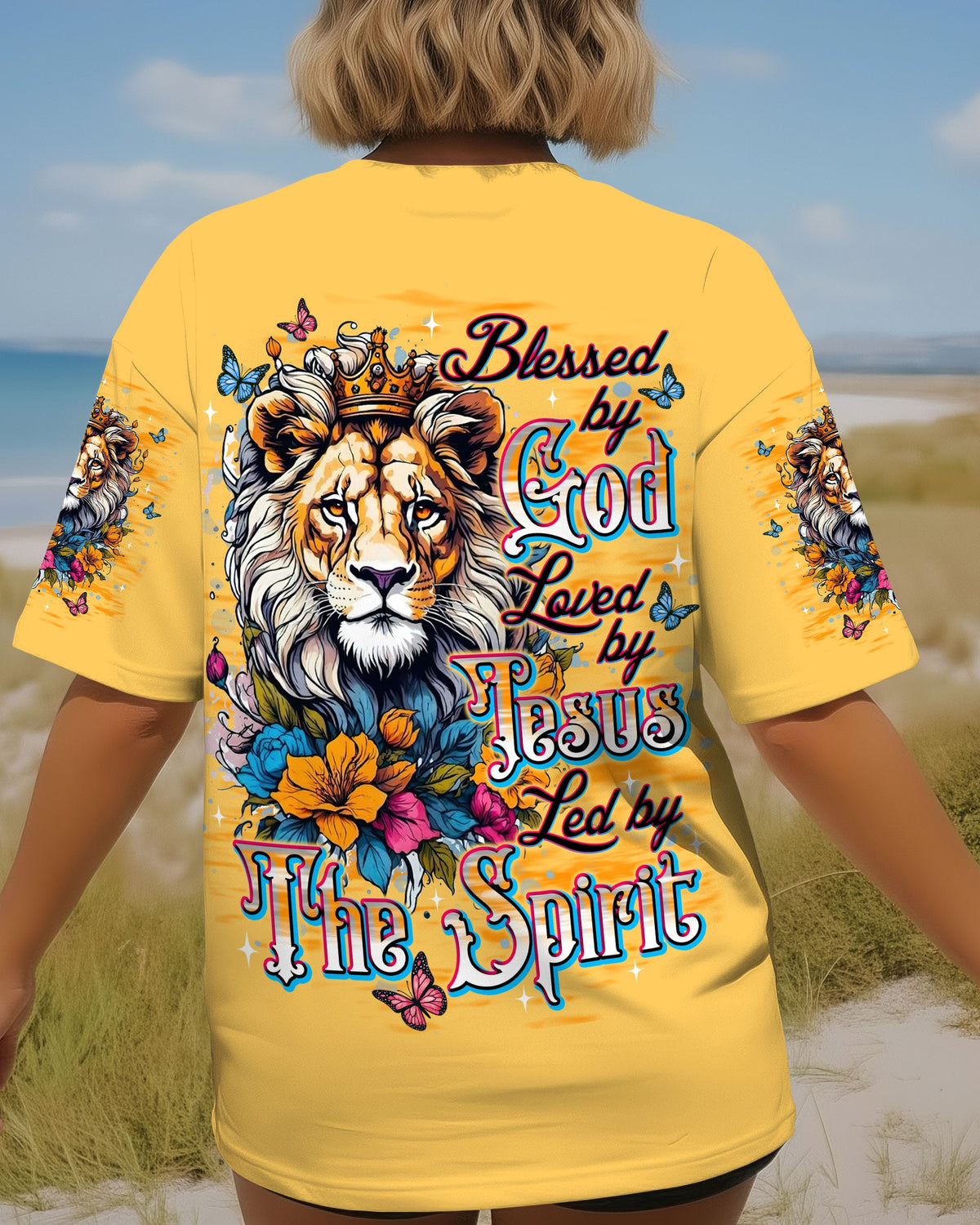 Blessed By God Lion Women's All Over Print Shirt - Tlnt1212251