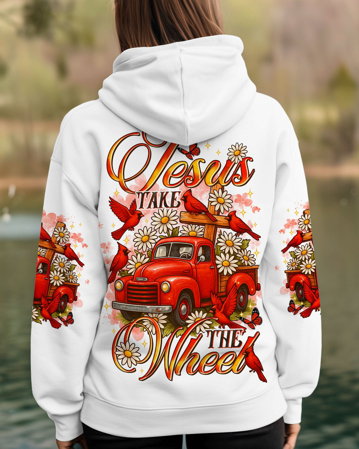 Jesus Take The Wheel Truck Cardinal Women's All Over Print Shirt - Tltr1509252