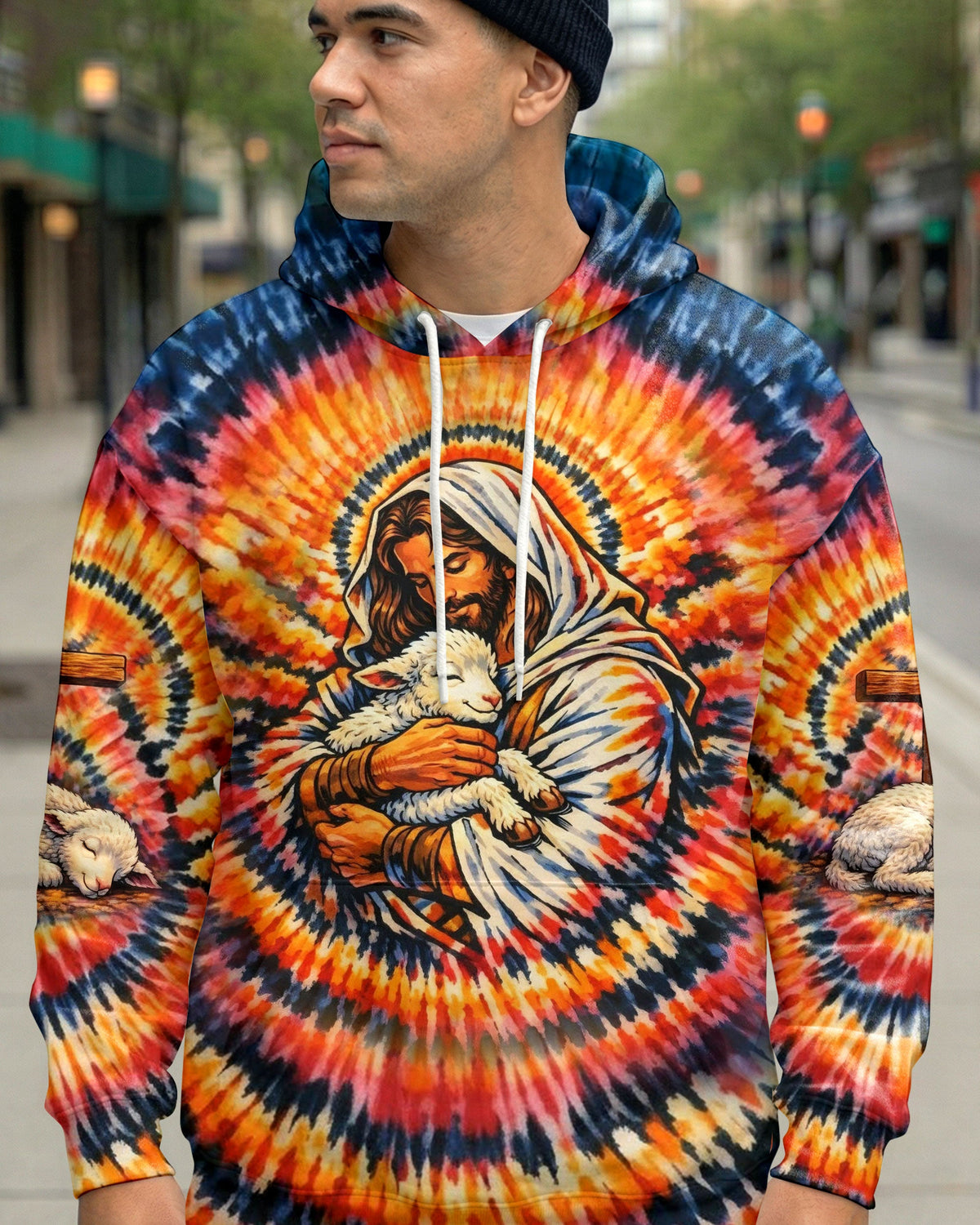 God And Lamb Swirl Men's All Over Print Shirt - Tlhn0503261