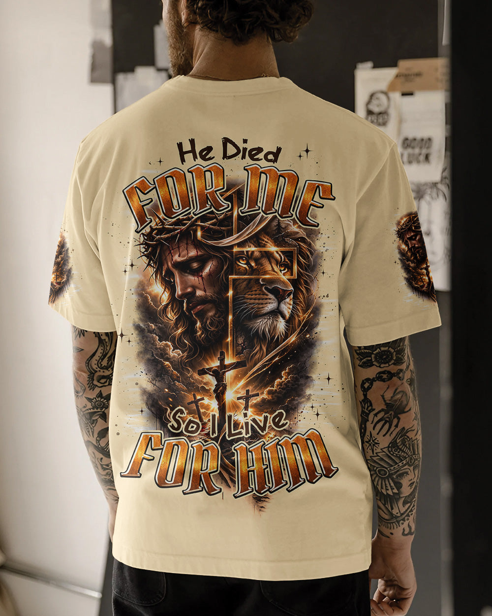 He Died For Me So I Live For Him Men's All Over Print Shirt - Typq1703261