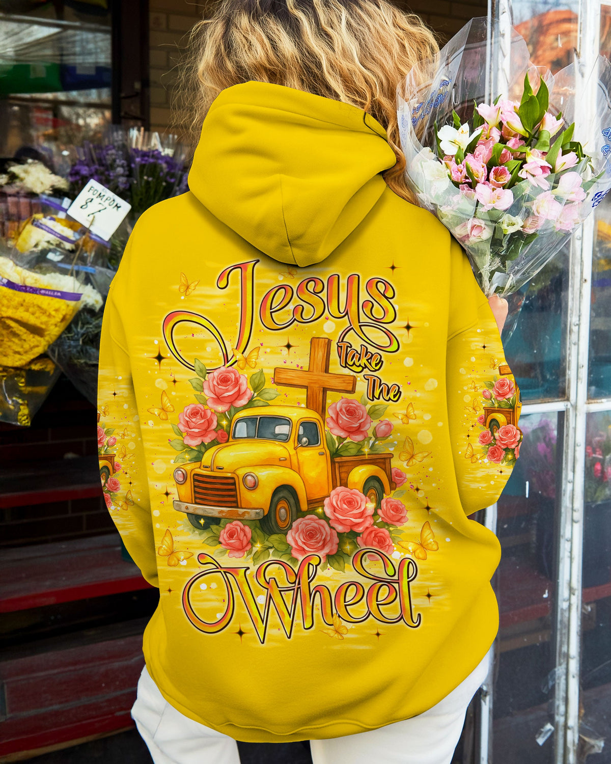 Jesus Take The Wheel Truck Rose Women's All Over Print Shirt - Tlnt0909253