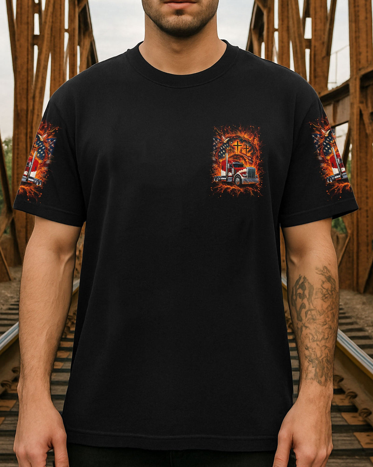 Jesus Is My Rock And That's How I Roll Trucker Men's All Over Print Shirt - Yhln0408253