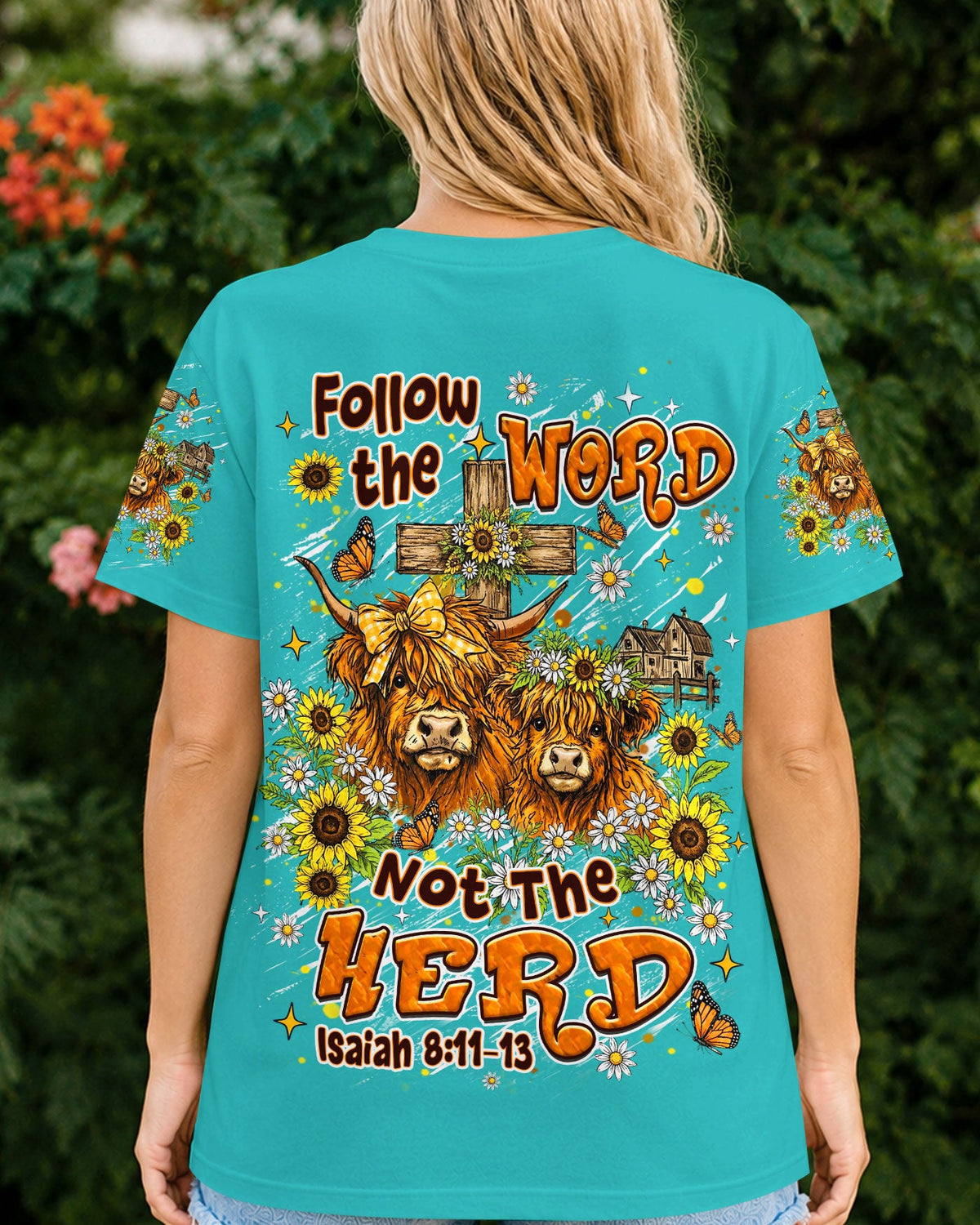 Follow The Word Cow Women's All Over Print Shirt - Tlhn1606261