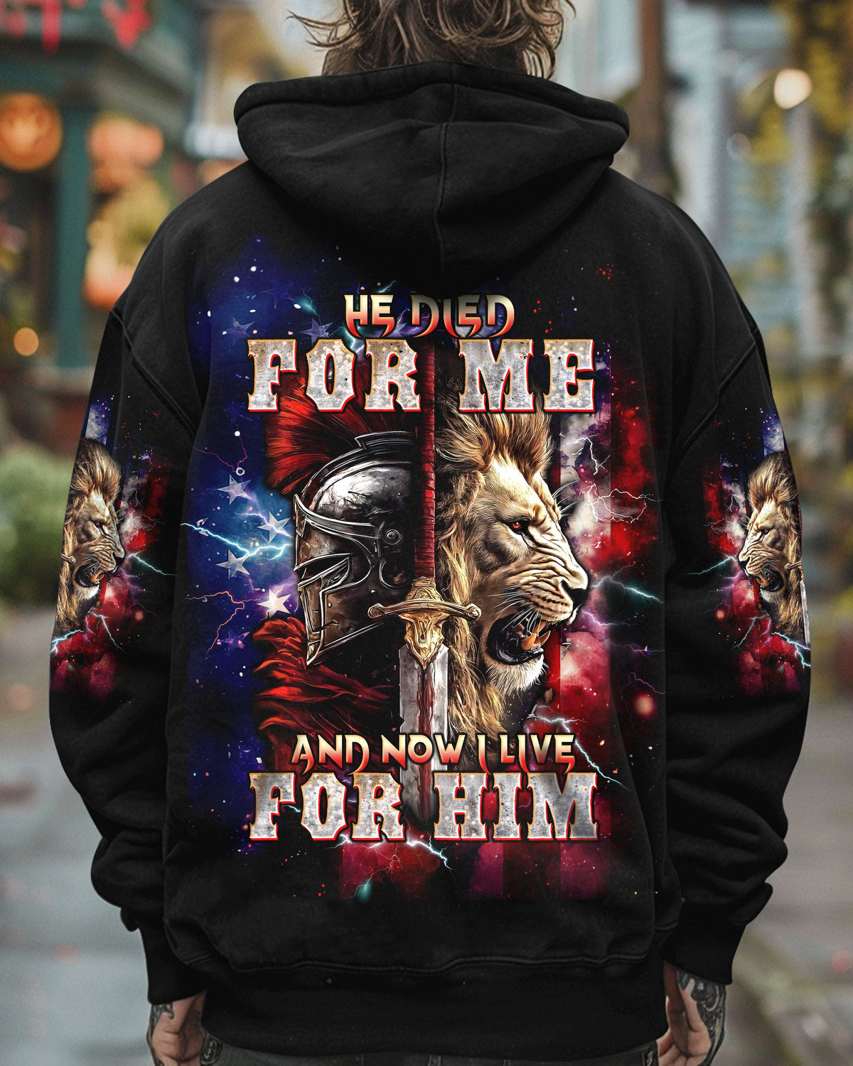 He Died For Me Lion Warrior Men's All Over Print Shirt  - Tltw2702252