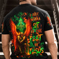 I Just Wanna Sit At The Feet Of Jesus Warrior Men's All Over Print Shirt - Tltr1009251