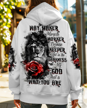 Way Maker Miracle Worker Cross Lion Women's All Over Print Shirt - Tltw1709244