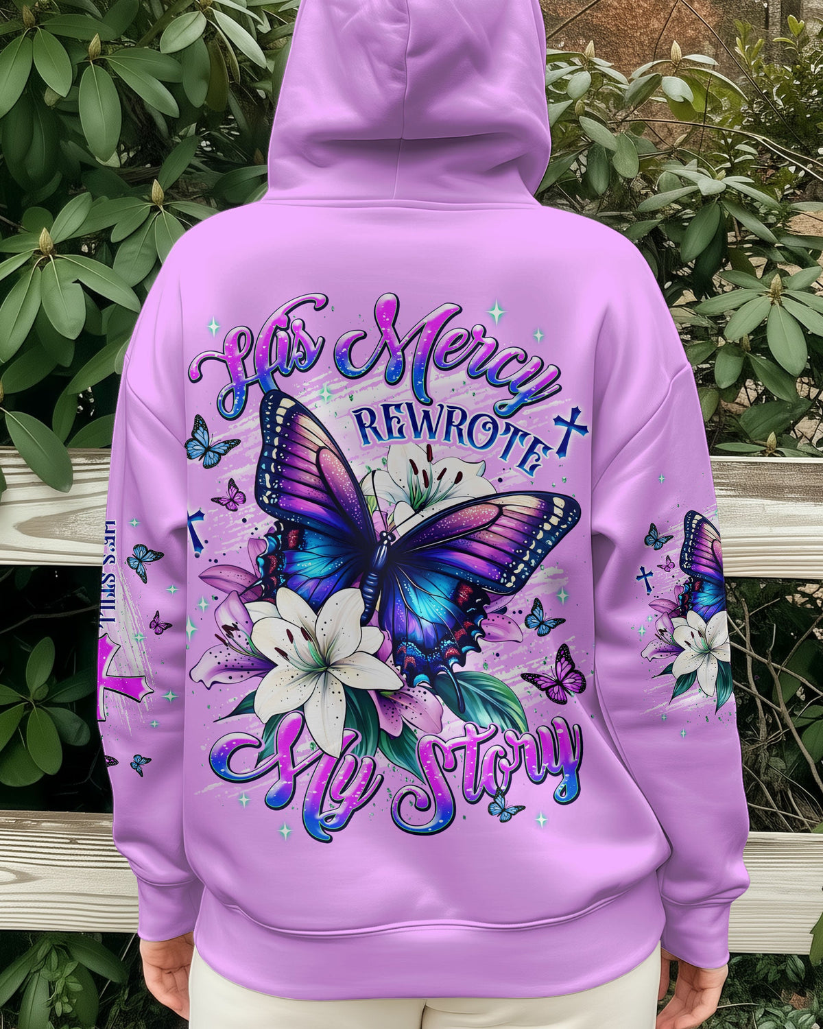 His Mercy Rewrote My Story  Butterfly Women's All Over Print Shirt  - Tlnt0312251
