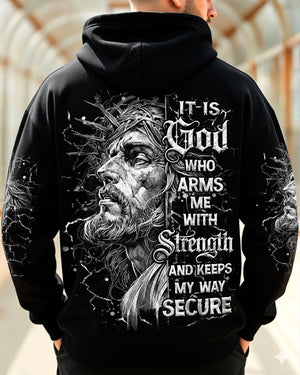 It Is God Who Arms Me With Strength Men's All Over Print Shirt  - Tlhn3003261