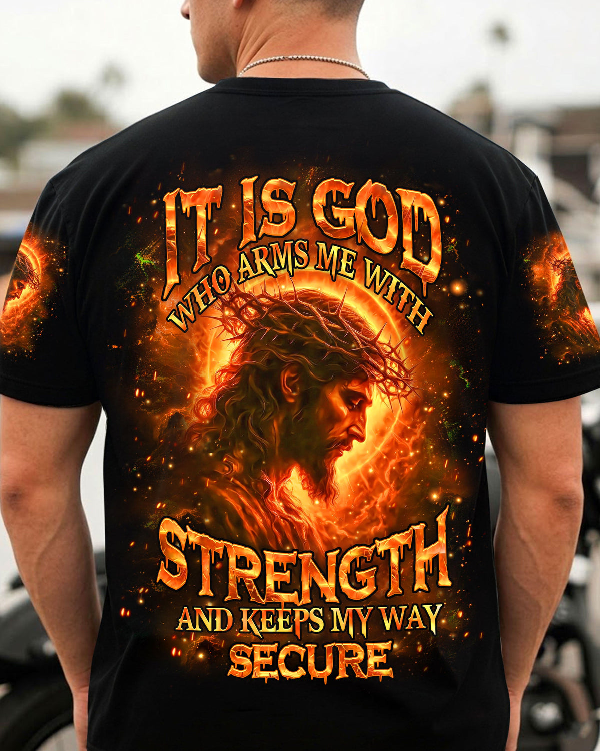 It Is God Who Arms Me With Strength Men's All Over Print Shirt - Tlhn2303263