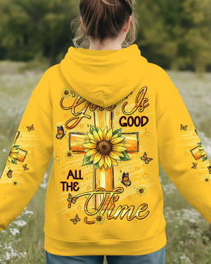 God Is Good All The Time Sunflower Women's All Over Print Shirt - Tlnt2312251