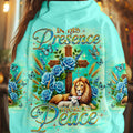 In His Presence There Is Peace Lion Lamb Women's All Over Print Shirt - Tlno2001252