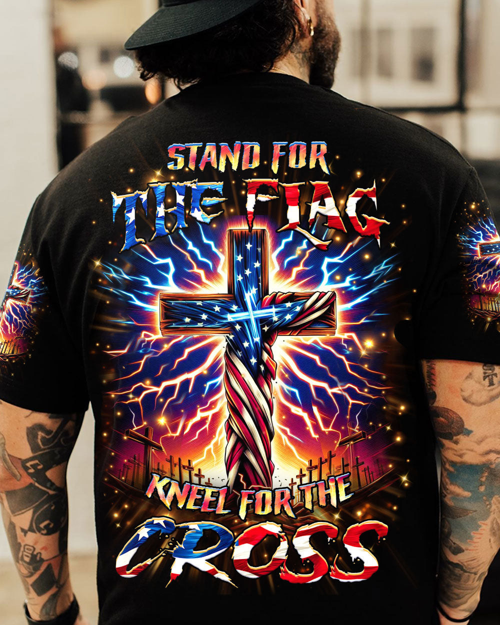 Stand For The Flag Kneel For The Cross Men's All Over Print Shirt - Yhhn1204241