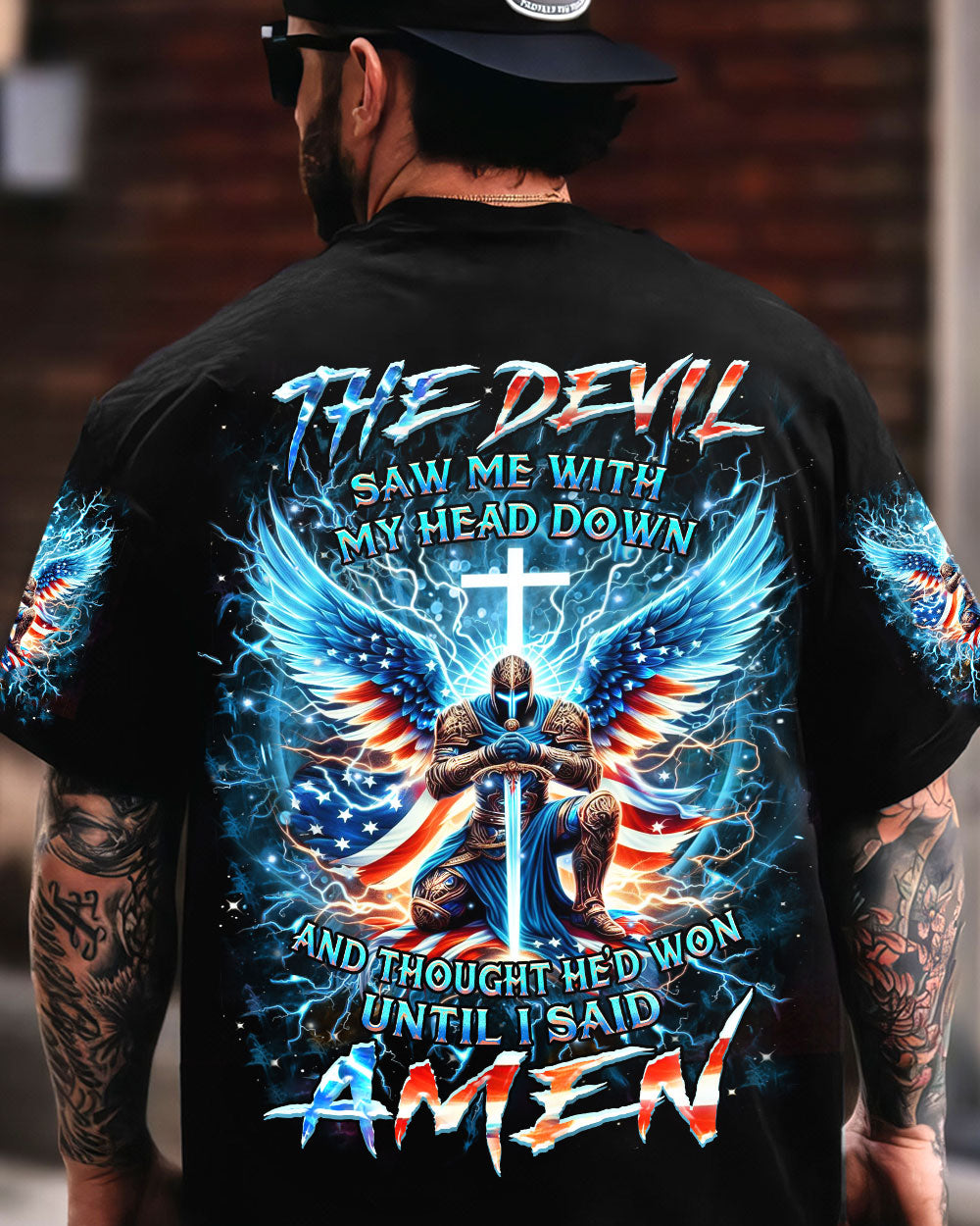 The Devil Caught Me With My Head Down Men's All Over Print Shirt - Yhhn0905244